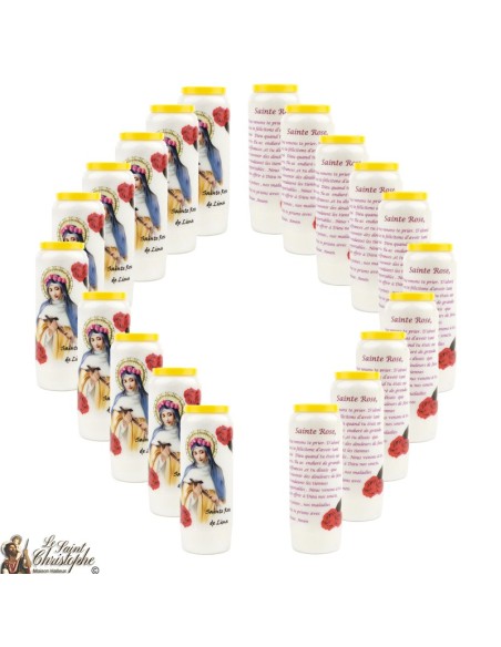 Bougies Neuvaines à Sainte Rose de Lima - prière Français