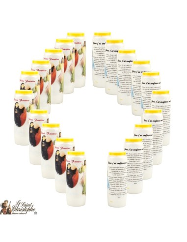 Bougies Neuvaines à Sainte Faustine - prière français 