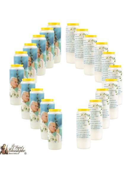 Bougies Neuvaines de Jean Paul II - prière Français
