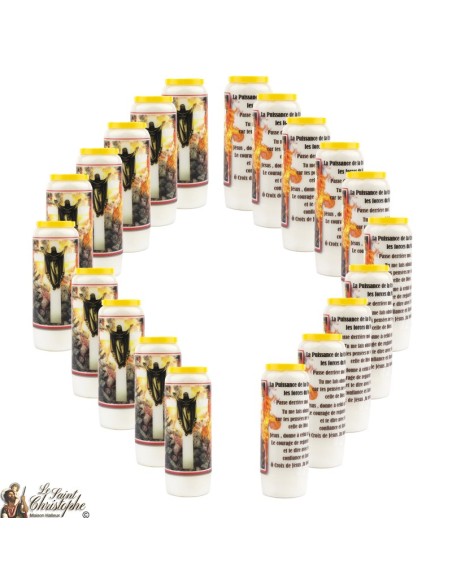 Bougies Neuvaines de la Puissance de la Croix - prière Français