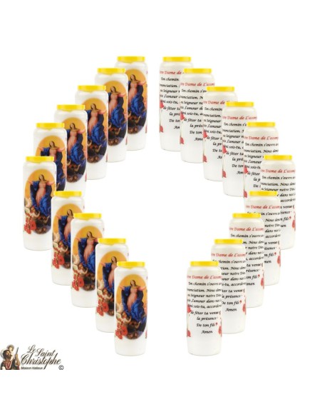 Bougie Neuvaine de Saint Michel prière Français - Modèle 1 