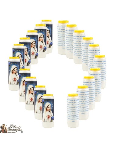 Bougies Neuvaines à Notre-Dame de Fatima  prière Français