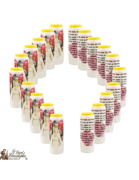 Bougie Neuvaine de Saint Michel prière Français - Modèle 1 