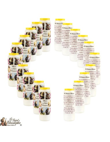 Bougie Neuvaine de Saint Michel prière Français - Modèle 1 