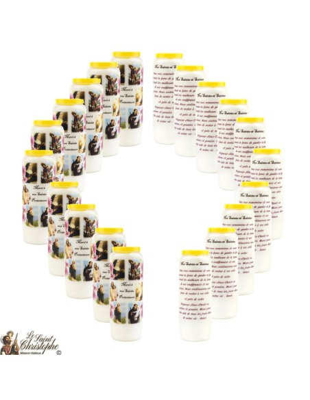 Bougies Neuvaines Merci à nos Saints - Texte Français 