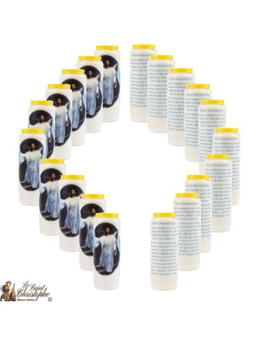 Bougie Neuvaine de Saint Michel prière Français - Modèle 1 