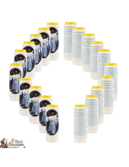 Bougie Neuvaine de Saint Michel prière Français - Modèle 1 