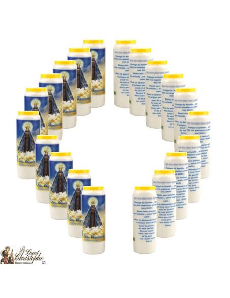 Bougie Neuvaine de Saint Michel prière Français - Modèle 1 