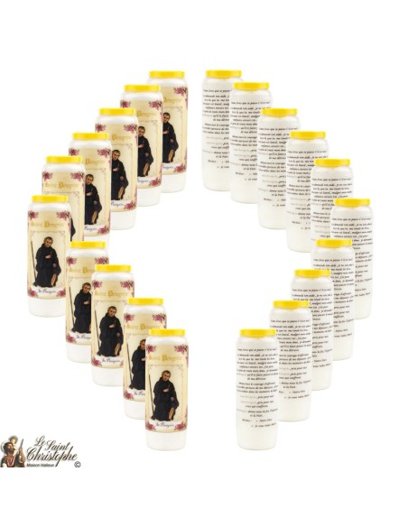 Bougie Neuvaine de Saint Michel prière Français - Modèle 1 