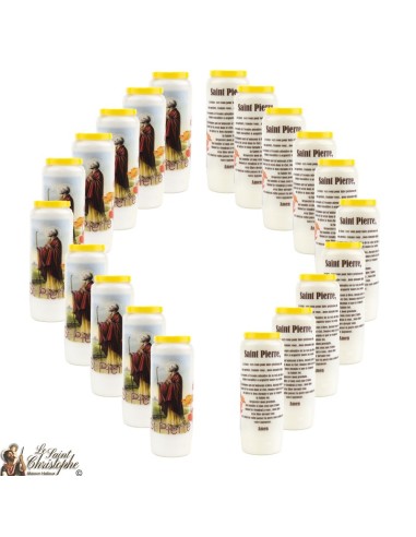 Bougie Neuvaine de Saint Michel prière Français - Modèle 1 