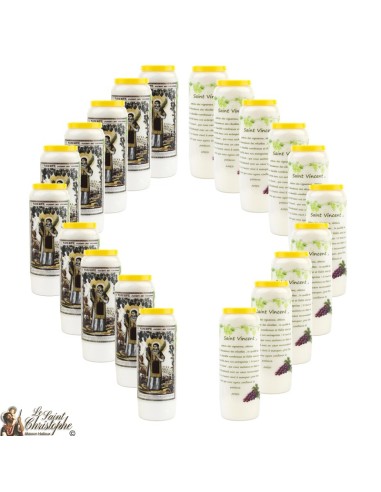 Bougie Neuvaine de Saint Michel prière Français - Modèle 1 