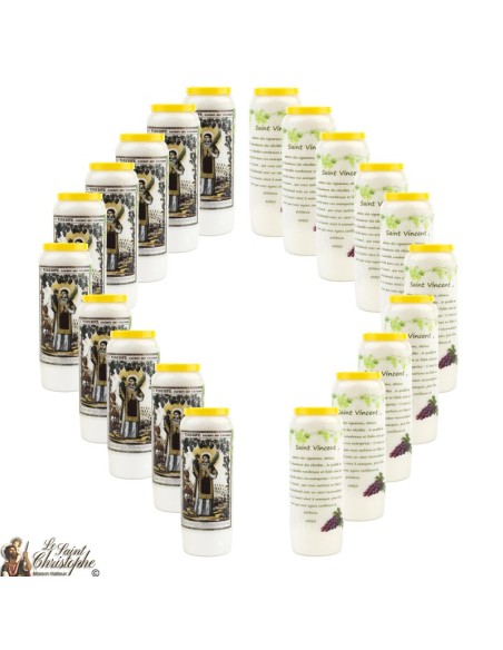 Bougie Neuvaine de Saint Michel prière Français - Modèle 1 