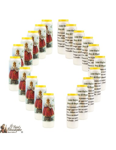 Bougie Neuvaine de Saint Michel prière Français - Modèle 1 