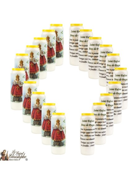 Bougie Neuvaine de Saint Michel prière Français - Modèle 1 