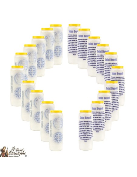 Candles Novena - White - "Saint Benedict" (French)