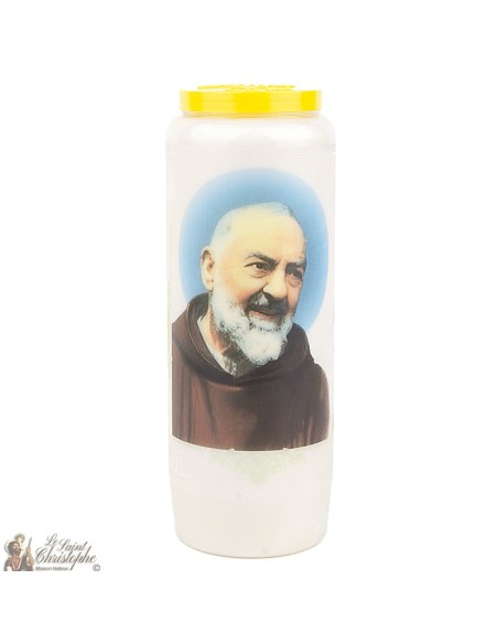 Bougies Neuvaines - Blanches au Padre Pio - Prière français