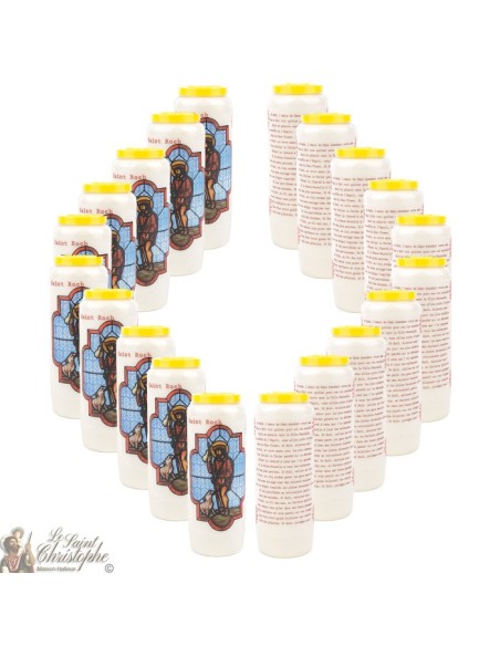 Candles Novena - White - "Saint Roch"