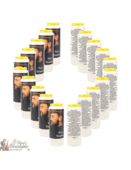 Candles Novena - White - "Father Damian"