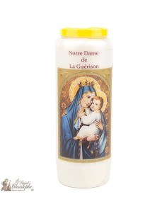 Bougies Neuvaines - Blanches Notre Dame de la Guérison - prière Français