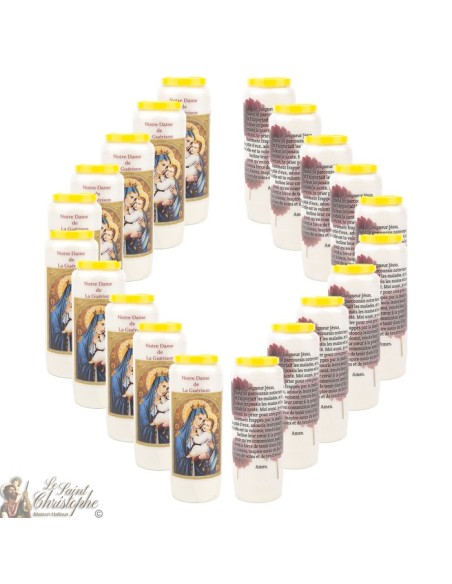 Candles Novena - White - "Our Lady of Healing" (French)