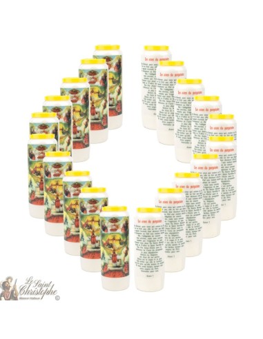 Candles Novena - White - "The Souls in Purgatory." (French)