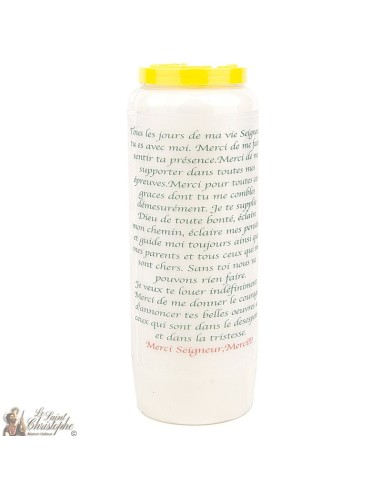 Candles Novena - White - "Thank You for the Grace obtained" (French)
