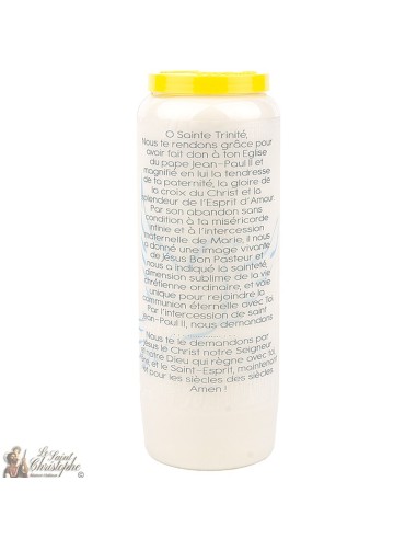 Candles Novena - White - "Saint John Paul II" (French)