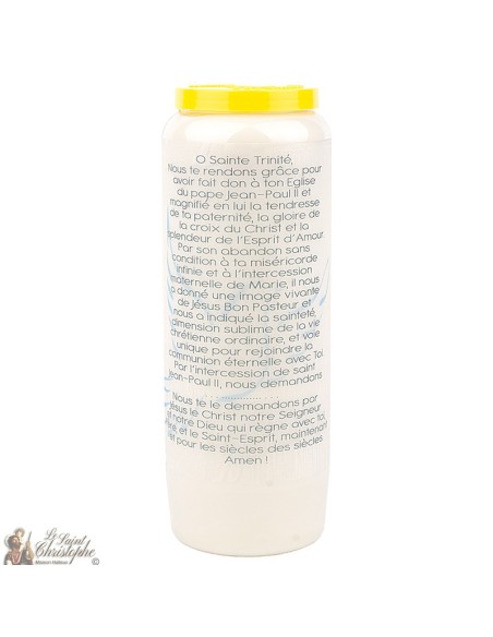 Candles Novena - White - "Saint John Paul II" (French)