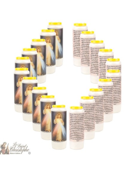 Bougies Neuvaines christ misericordieux  - prière  français