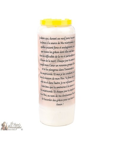 Bougies Neuvaines christ misericordieux  - prière  français