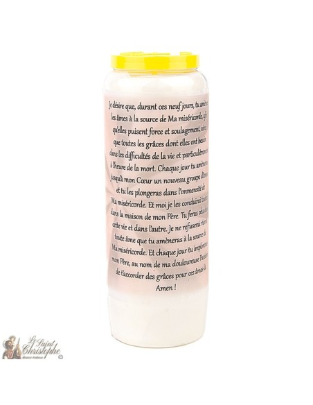 Bougies Neuvaines christ misericordieux  - prière  français