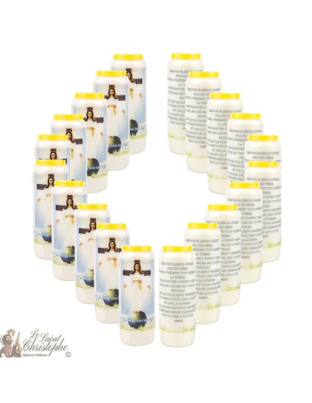 Candles Novena - White - "Archangel Saint Michael" (French)