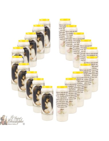 Bougies Neuvaines à  marie - prière  allemand