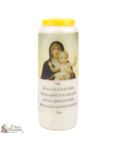 Novene Kerze - Weiss - "Erzengel Heiliger Michael" (Französisch)