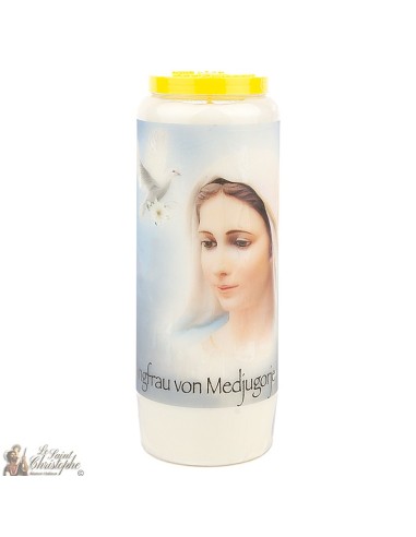 Bougies Neuvaines à la Vierge de Medjugorje modèle 1 - prière allemand