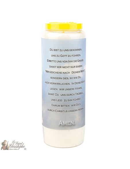 Bougies Neuvaines à la Vierge de Medjugorje modèle 1 - prière allemand