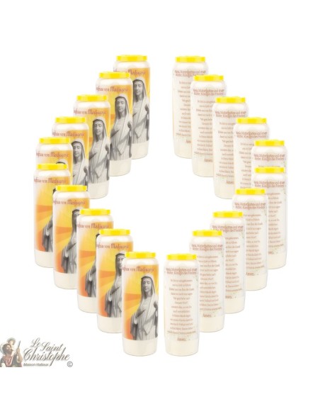 Bougies Neuvaines à la Vierge de Medjugorje modèle 2 - prière allemand