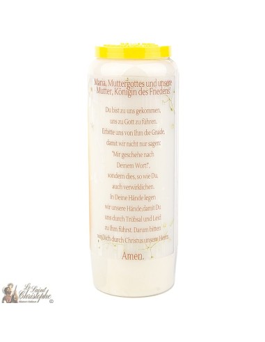 Bougies Neuvaines à la Vierge de Medjugorje modèle 2 - prière allemand