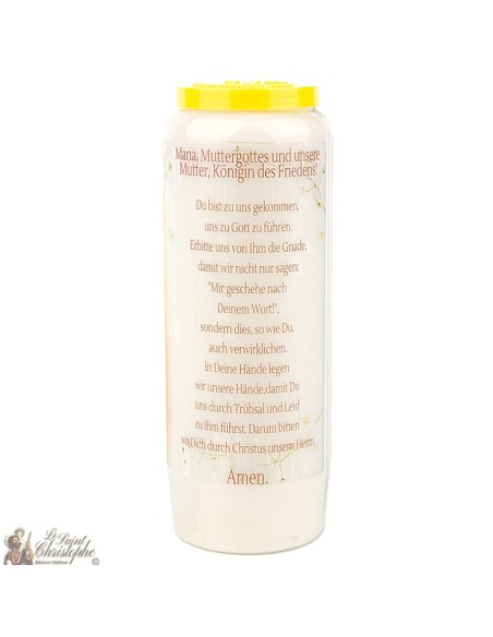 Bougies Neuvaines à la Vierge de Medjugorje modèle 2 - prière allemand