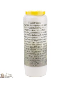 Candles Novena - White - "Saint Christopher " (French) 2