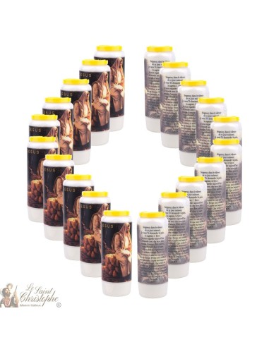 Candles Novena - White - "Prayer to Jesus" (French)