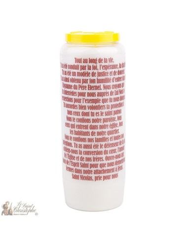 Candles Novena - White - "Saint Nicolas" (French)