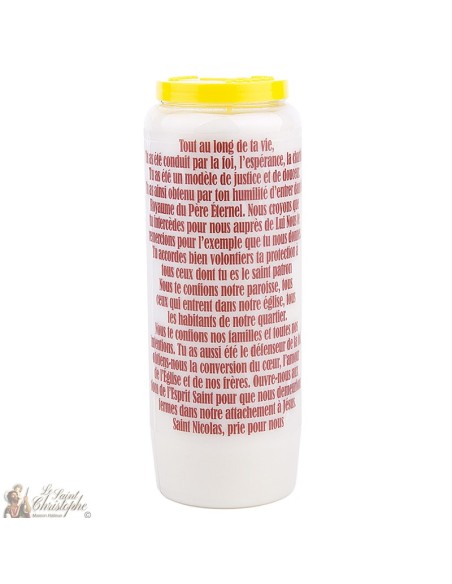 Candles Novena - White - "Saint Nicolas" (French)