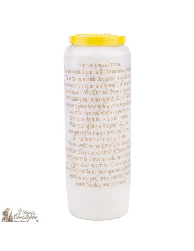 Candles Novena - White - "Saint Nicolas" (French)