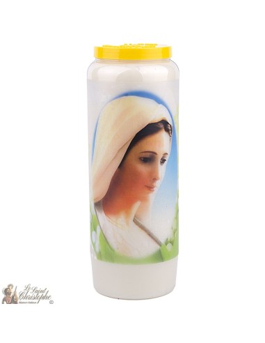 Bougies Neuvaines à la vierge marie modèle 2  - prière français