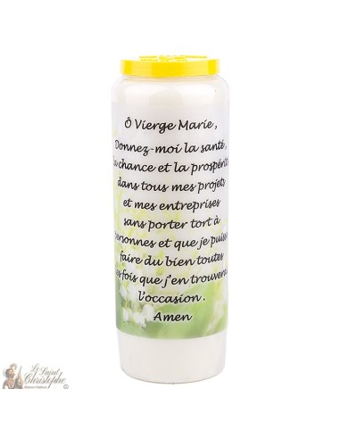 Bougies Neuvaines à la vierge marie modèle 2  - prière français