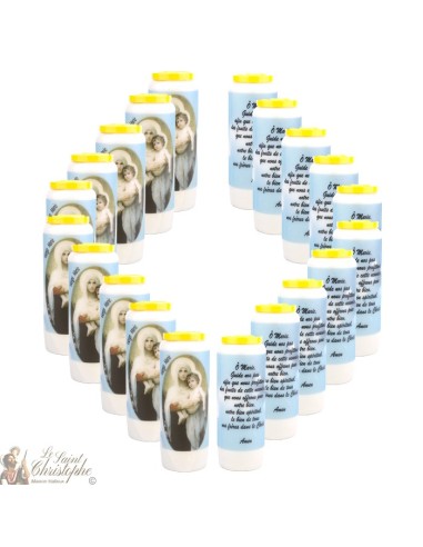 Bougies Neuvaines à  la vierge marie - prière francais