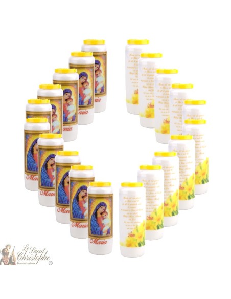 Bougies Neuvaines à la vierge marie modele 3  - prière néerlandais