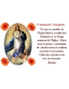 Autocollant bougie de neuvaine avec prière français - immaculée conception