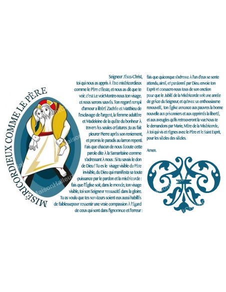 Autocollant bougie de neuvaine avec prière français - Année de la Misèricorde